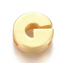 Alloy Slide Charms, Letter G, 12.5x12x4mm, Hole: 1.5x8mm(PALLOY-WH0069-02G-G)