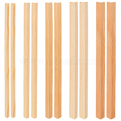 10Pcs 5 Styles L-shape Wood Sticks, for Door Window Decoration, BurlyWood, 20x0.5~1x0.5~1cm(DIY-OC0012-46)