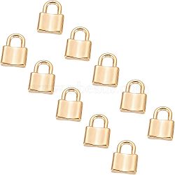 304 Stainless Steel Pendants, Padlock, Golden, 22x15x4mm, Hole: 6x7mm, 10pcs/box(STAS-UN0005-09G)