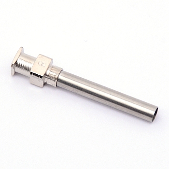 Stainless Steel Dispensing Needles, Stainless Steel Color, 36.5x6x5.5mm, Pin: 4mm, Inner Diameter: 3.5mm