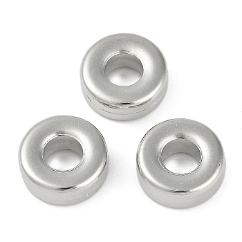 CCB Plastic European Beads, Large Hole Beads, Donut, Platinum, 12x5mm, Hole: 5.5mm