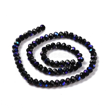 Chapelets de perles en verre opaque de couleur unie(EGLA-A034-P4mm-L01)-2