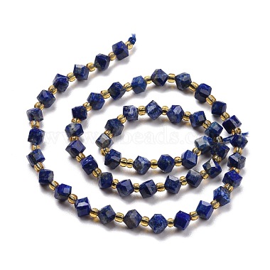 Natural Lapis Lazuli Beads Strands(G-P463-25)-3