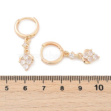 Brass Micro Pave Clear Cubic Zirconia Leverback Earrings(EJEW-K300-14G)-5