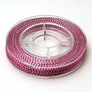 Braided Non-Elastic Beading Cord Wire, Violet, 0.6mm, about 10.93 yards(10m)/roll(X-EW-N001-08)