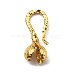 Rack Plating Brass Hook Clasps, Long-Lasting Plated, Real 18K Gold Plated, 14.5x6mm(KK-E046-50G)