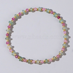 Beach Vacation Style Natuarl Mixed Stone Beaded Stretch Bracelet Women(RO9590-5)