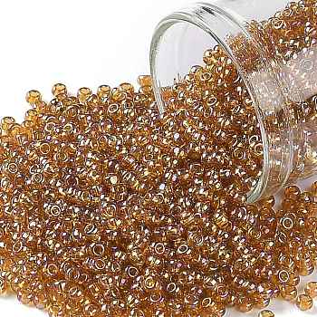 TOHO Round Seed Beads, Japanese Seed Beads, (162C) Transparent AB Topaz, 11/0, 2.2mm, Hole: 0.8mm, about 50000pcs/pound