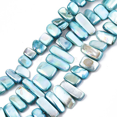 Sky Blue Nuggets Freshwater Shell Beads