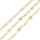 Real 18K Gold Plated Brass Flat Round & Bar Link Chains(CHC-C001-08G)-1