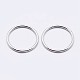 Rhodium Plated 925 Sterling Silver Round Rings(STER-F036-03P-0.8x4)-2