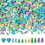 60G 6 Style Handmade Polymer Clay Cabochons, Polymer Clay Slices for Resin Crafts & DIY Projects, Mixed Shapes, 5~8x3~6.5x0.4~0.5mm, 10g/style(PORC-TA0001-08B)