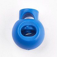 Plastic Iron Spring Cord Locks, Royal Blue, 22x18x13.5mm, Hole: 8x5mm(X-FIND-WH0017-06)