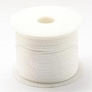 Nylon Thread, White, 1.0mm, about 49.21 yards(45m)/roll(NWIR-R026-1.0mm-800)