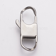 316 Surgical Stainless Steel Lobster Claw, Stainless Steel Color, 31.5x19.5x5mm, Hole: 8x11mm(STAS-K175-01A)