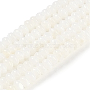 Natural Freshwater Shell Beads Strands, Rondelle, Seashell Color, 5x3mm, Hole: 0.6mm, about 87~89pcs/strand, 14.57~14.69''(37~37.3cm)(BSHE-H109-15A)