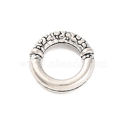 Tibetan Style Alloy Linking Rings, Textured Ring, Lead Free & Cadmium Free, Antique Silver, 2x11mm(TIBE-M004-13AS-01)