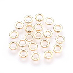 Brass Spacer Beads, Nickel Free, Real 18K Gold Plated, 5x1mm, Hole: 3mm(X-KK-R058-036G)