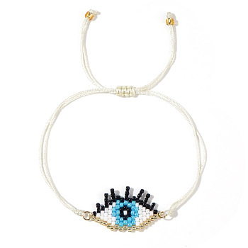 Bohemian Style Long Evil Eye Bead Bracelet Handmade Fashion Women's Bracelet, 11 inch(28cm)