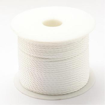 Nylon Thread, White, 1.0mm, about 49.21 yards(45m)/roll