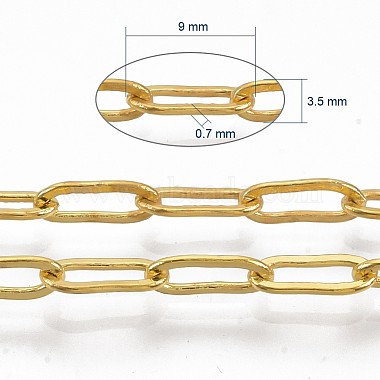 Brass Paperclip Chains(X-CHC-S008-001A-G)-4