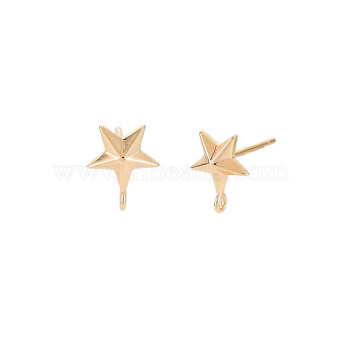 Brass Stud Earring Findings(KK-S364-154)-2