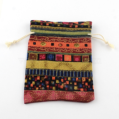 Ethnic Style Cloth Packing Pouches Drawstring Bags(ABAG-R006-13x18-01)-2