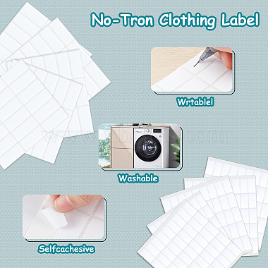 BENECREAT 10Pcs 2 Style Rectangle Blank Paper Self-Adhesive Present Stickers(DIY-BC0003-65)-5