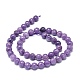 Natural Lepidolite/Purple Mica Stone Beads Strands(G-O201A-05B)-2