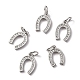 CZ Brass Micro Pave Cubic Zirconia Horse Shoe Charms(ZIRC-L018-13P)-1