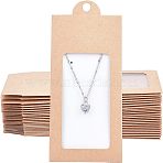 Foldable Creative Kraft Paper Box, Wedding Favor Boxes, Favour Box, Paper Gift Box, with Clear Window and Display Card, Rectangle, BurlyWood, 15.5x6.7cm(CON-WH0077-08B)