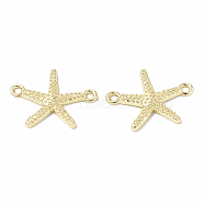 Rack Plating Alloy Connector Charms, Starfish Links, Lead Free & Cadmium Free & Nickel Free, Light Gold, 19x25.5x2.5mm, Hole: 2mm(PALLOY-M203-14LG)