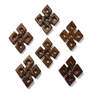 Dyed Natural Xiuyan Jade Carved Pendants, Rhombus Charms, Coconut Brown, 36.5x28x3.5mm(G-M195-08)