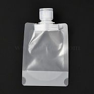 PET Plastic Travel Bags, Matte Style Empty Refillable Bags, Rectangle with Caps, for Cosmetics, Clear, 13.4cm, Capacity: 50ml(1.69 fl. oz)(ABAG-I006-02B)