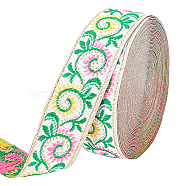 Polyester Grosgrain Ribbon, Single Face, Green Yellow, 1 inch(25mm), 7m/roll(OCOR-WH0063-25B)