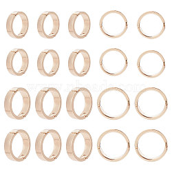 Elite 20Pcs 2 Styles Alloy Ring Round Binder Discs, Big Hole Notebook Binding Ring Expansion Discs for Add Extra Pages, Desk Calendar, Notes or Artwork, Light Gold, 24.5~29.5x6mm, Inner Diameter: 20~25mm, 10pcs/style(FIND-PH0007-75)