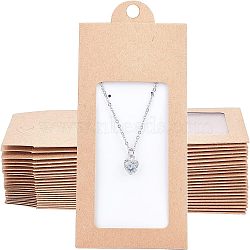 Foldable Creative Kraft Paper Box, Wedding Favor Boxes, Favour Box, Paper Gift Box, with Clear Window and Display Card, Rectangle, BurlyWood, 15.5x6.7cm(CON-WH0077-08B)