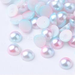 Imitation Pearl Acrylic Cabochons, Dome, Pink, 6x3mm, about 5000pcs/bag(OACR-R063-6mm-02)
