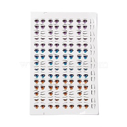 Water Transfer Eyes Stickers, for Middle Clay Doll Model Face, Eye Pattern, 15x9.7x0.03cm(DIY-B039-04)