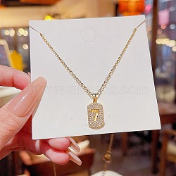 Stainless Steel Cable Chain Necklaces, Rhinestone Pendant Necklaces, Oval, 8.27~19.69 inch(21~50cm)(FS-WG30730-10)