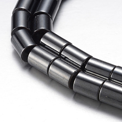 Magnetic Synthetic Hematite Bead Strands, Grade A, Column, Original Color, 8x6.5mm, Hole: 1mm, about 49pcs/strand, 15.7 inch(40cm)(G-A164-05D)
