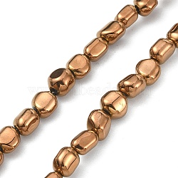 Electroplated Synthetic Non-magnetic Hematite Beads Strands, Long-Lasting Plated, Rice, Copper Plated, 5~7x6~7x5~7mm, Hole: 0.8~0.9mm, about 64~65pcs/strand, 15.75~16.54 inch(40~42cm)(G-C024-01A)