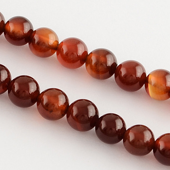 Natural Agate Round Bead Strands, Dyed, 10mm, Hole: 1mm, about 38pcs/strand, 14.9 inch