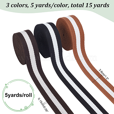 WADORN 15 yards 3 colors Ethnic Style Flat Polycotton Stripe Ribbon(OCOR-WR0001-18)-2