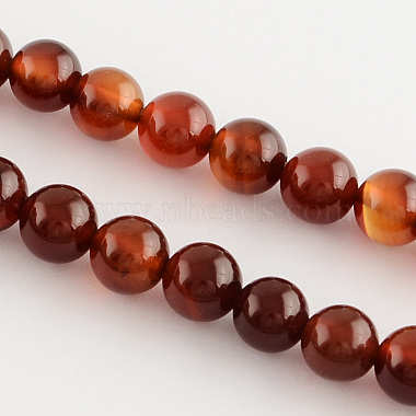 Chapelets de perles rondes en agate naturelle(G-R197-10mm)-1