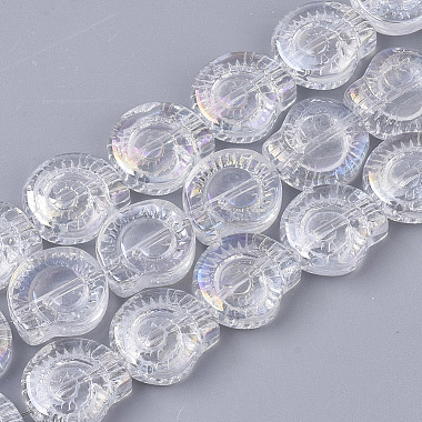 Clear AB Shell Glass Beads