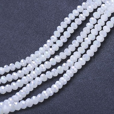 Snow Rondelle Glass Beads