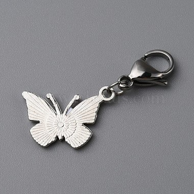 Décoration pendentif en émail en alliage papillon(HJEW-WH0042-73D)-2