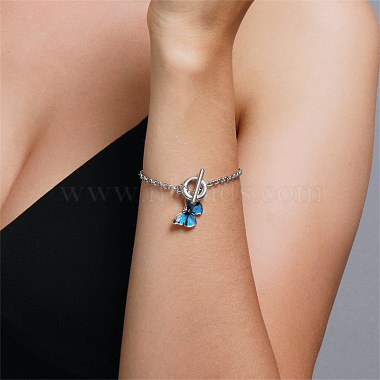 Butterfly Alloy Charm Bracelets(WG8E54A-03)-2