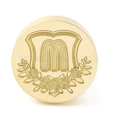 Golden Tone Round Wax Seal Brass Stamp Heads(AJEW-Z034-02G-M)-2